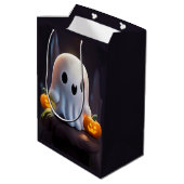 Baby Ghost Creepy Schattige Halloween karakter Medium Cadeauzakje (Achterkant Gekanteld)