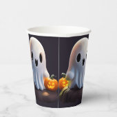 Baby Ghost Creepy Schattige Halloween karakter Papieren Bekers (Rechts)