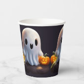 Baby Ghost Creepy Schattige Halloween karakter Papieren Bekers (Voorkant)