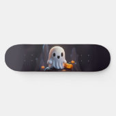 Baby Ghost Creepy Schattige Halloween karakter Persoonlijk Skateboard (Horizontaal)