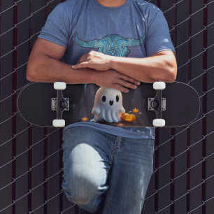 Baby Ghost Creepy Schattige Halloween karakter Persoonlijk Skateboard