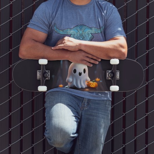 Baby Ghost Creepy Schattige Halloween karakter Persoonlijk Skateboard (Buiten 3)