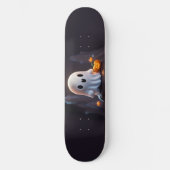 Baby Ghost Creepy Schattige Halloween karakter Persoonlijk Skateboard (Voorkant)