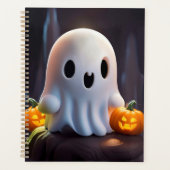 Baby Ghost Creepy Schattige Halloween karakter Planner (Voorkant)