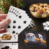 Baby Ghost Creepy Schattige Halloween karakter Pokerkaarten (Insitu)