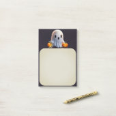 Baby Ghost Creepy Schattige Halloween karakter Post-it® Notes (Op bureau)