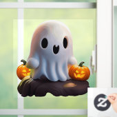 Baby Ghost Creepy Schattige Halloween karakter Raamsticker (Huis)