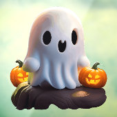 Baby Ghost Creepy Schattige Halloween karakter Raamsticker (Vel 3)