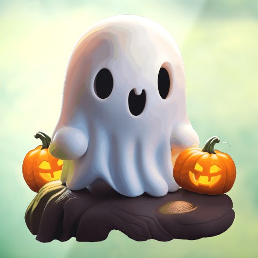 Baby Ghost Creepy Schattige Halloween karakter Raamsticker (Vel 3)