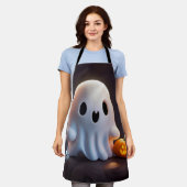 Baby Ghost Creepy Schattige Halloween karakter Schort (Gedragen)