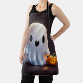 Baby Ghost Creepy Schattige Halloween karakter Schort (Insitu)