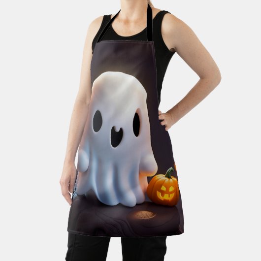 Baby Ghost Creepy Schattige Halloween karakter Schort (Insitu)