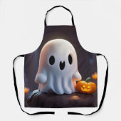 Baby Ghost Creepy Schattige Halloween karakter Schort (Voorkant)