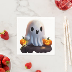 Baby Ghost Creepy Schattige Halloween karakter Servet
