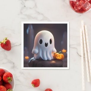 Baby Ghost Creepy Schattige Halloween karakter Servet