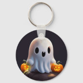 Baby Ghost Creepy Schattige Halloween karakter Sleutelhanger (Voorkant)