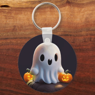 Baby Ghost Creepy Schattige Halloween karakter Sleutelhanger