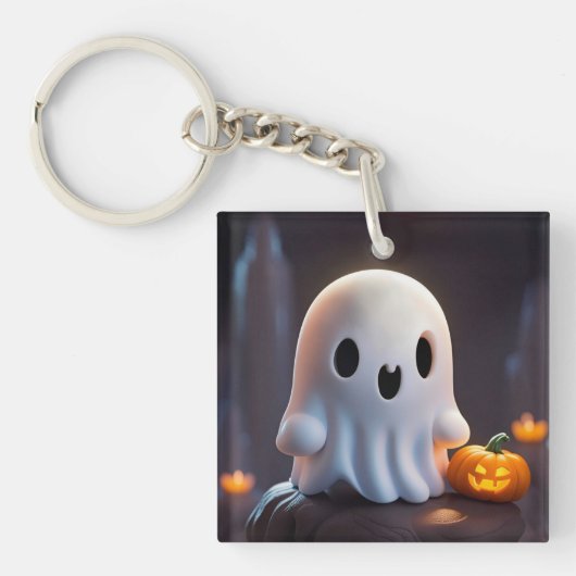 Baby Ghost Creepy Schattige Halloween karakter Sleutelhanger (voorkant)