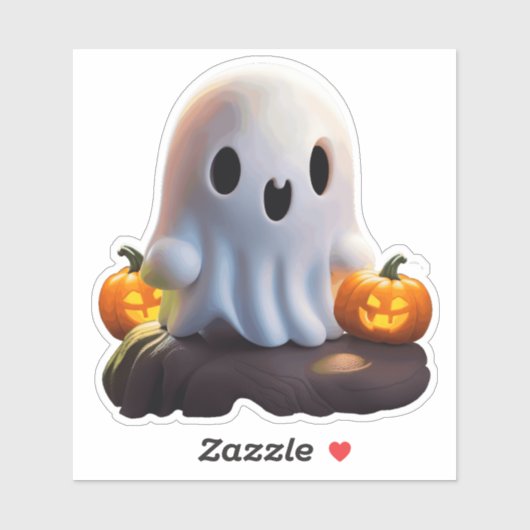 Baby Ghost Creepy Schattige Halloween karakter Sticker (Vel)