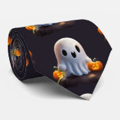 Baby Ghost Creepy Schattige Halloween karakter Stropdas (Opgerold)