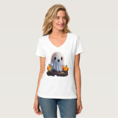 Baby Ghost Creepy Schattige Halloween karakter T-shirt (Voorkant volledig)