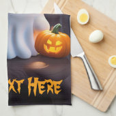 Baby Ghost Creepy Schattige Halloween karakter Theedoek (Quarter Fold)