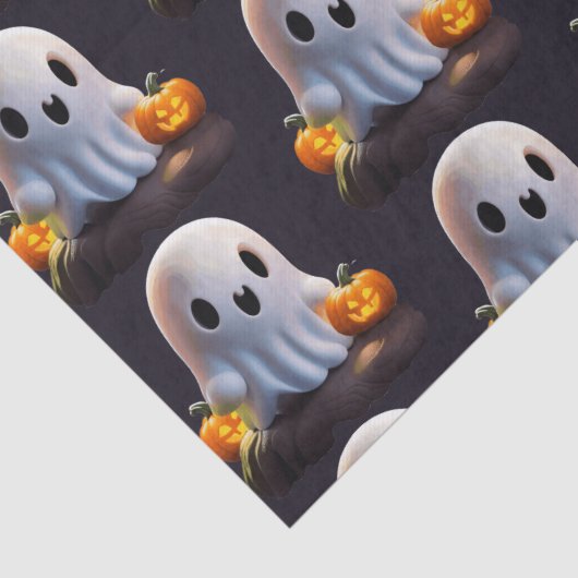 Baby Ghost Creepy Schattige Halloween karakter Tissuepapier (Detail)