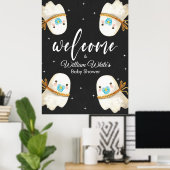 Baby Ghost Halloween Herfst Baby shower Welkomstbo Poster (Thuiskantoor)