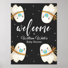 Baby Ghost Halloween Herfst Baby shower Welkomstbo Poster