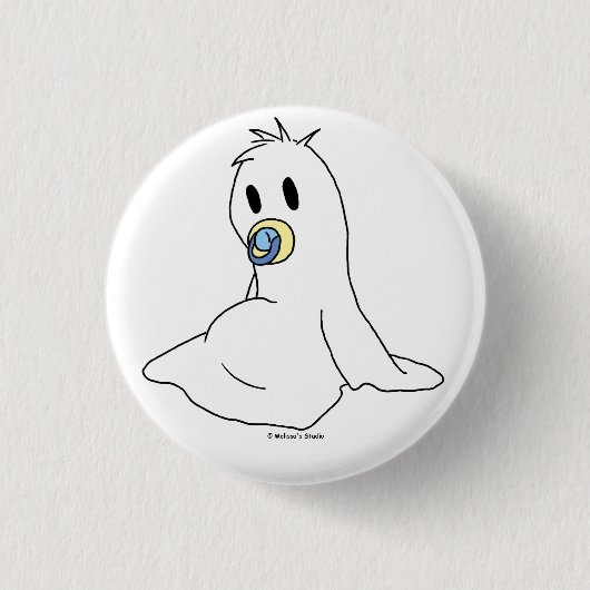 Baby Ghost Ronde Button 3,2 Cm (Voorkant)