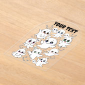 Baby Ghosts Spooky Schattigee Halloween Mood Acryl Uitnodigingen (Laagn)