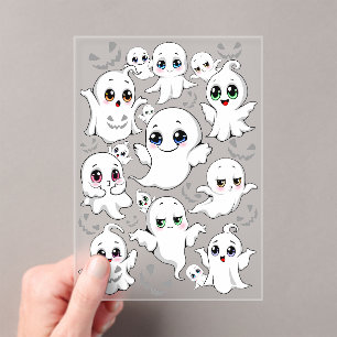 Baby Ghosts Spooky Schattigee Halloween Mood Acryl Uitnodigingen