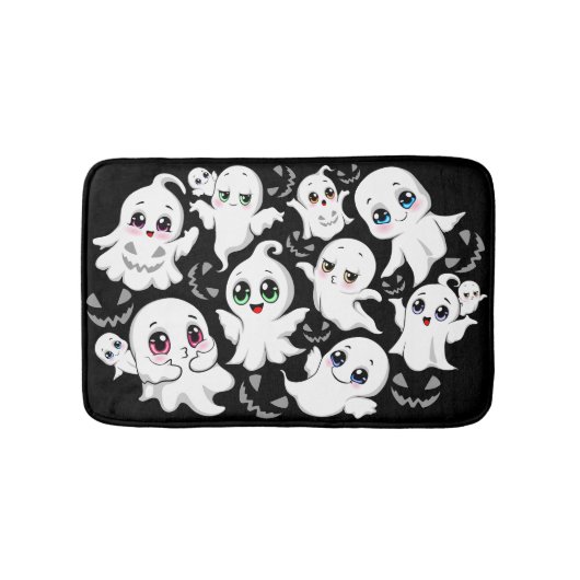 Baby Ghosts Spooky Schattigee Halloween Mood Badmat (Voorkant)