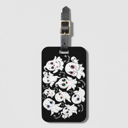 Baby Ghosts Spooky Schattigee Halloween Mood Bagagelabel (Voorkant (verticaal))