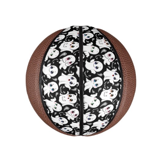 Baby Ghosts Spooky Schattigee Halloween Mood Basketbal (Verticaal)