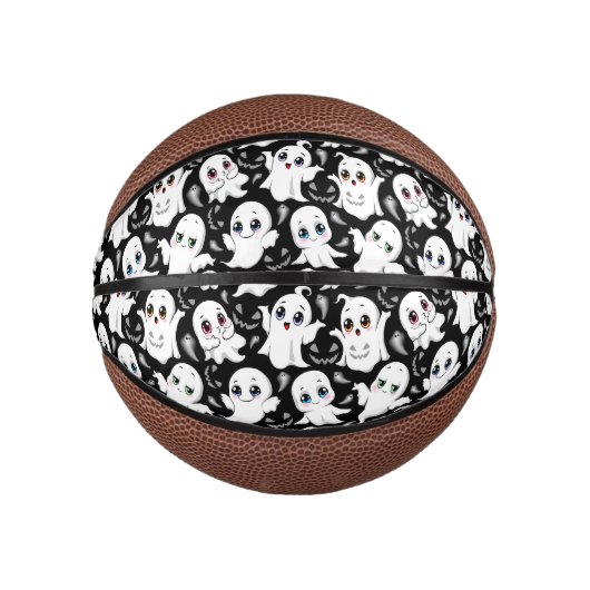 Baby Ghosts Spooky Schattigee Halloween Mood Basketbal (Voorkant)