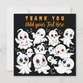 Baby Ghosts Spooky Schattigee Halloween Mood Bedankkaart (Voorkant)