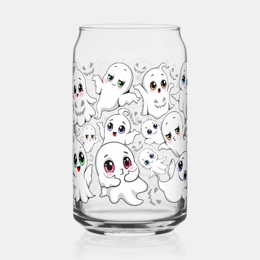 Baby Ghosts Spooky Schattigee Halloween Mood Blikvorm Glas (Achterkant)