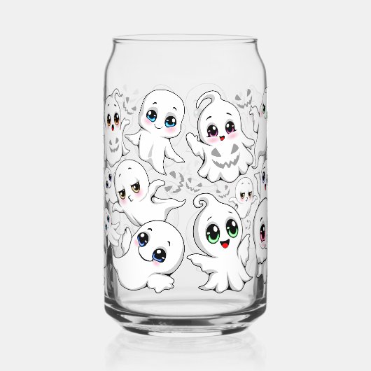 Baby Ghosts Spooky Schattigee Halloween Mood Blikvorm Glas (Links)