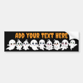Baby Ghosts Spooky Schattigee Halloween Mood Bumpersticker (Voorkant)