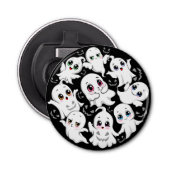 Baby Ghosts Spooky Schattigee Halloween Mood Button Flesopener (Voorkant)