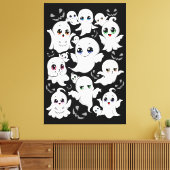 Baby Ghosts Spooky Schattigee Halloween Mood Canvas Afdruk (Insitu (Woonkamer))