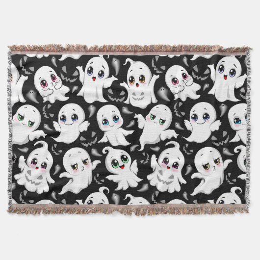 Baby Ghosts Spooky Schattigee Halloween Mood Deken (Voorkant)
