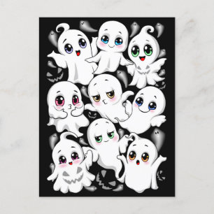 Baby Ghosts Spooky Schattigee Halloween Mood Feestdagenkaart