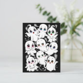 Baby Ghosts Spooky Schattigee Halloween Mood Feestdagenkaart (Staand voorkant)