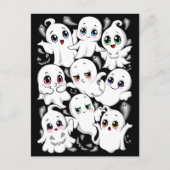 Baby Ghosts Spooky Schattigee Halloween Mood Feestdagenkaart (Voorkant)