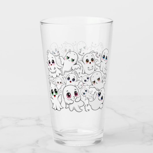 Baby Ghosts Spooky Schattigee Halloween Mood Glas (Achterkant)