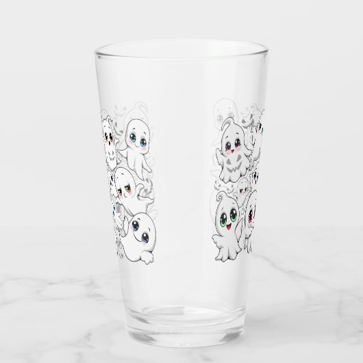 Baby Ghosts Spooky Schattigee Halloween Mood Glas (Rechts)