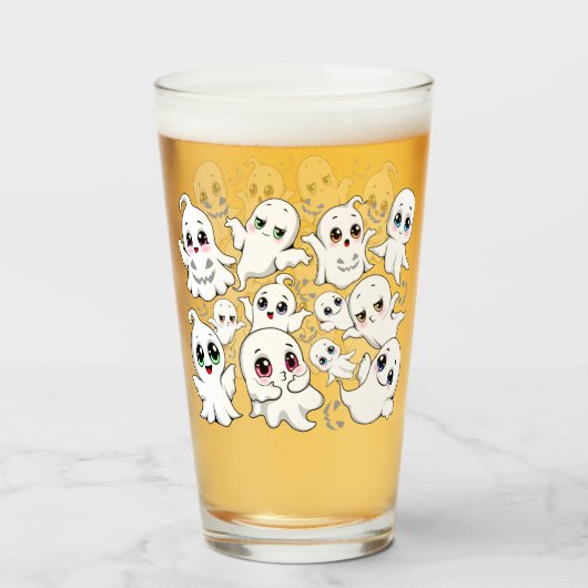 Baby Ghosts Spooky Schattigee Halloween Mood Glas (Voorkant gevuld)