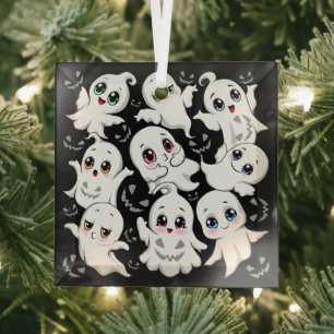 Baby Ghosts Spooky Schattigee Halloween Mood Glas Ornament